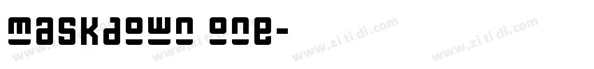 maskdown one字体转换